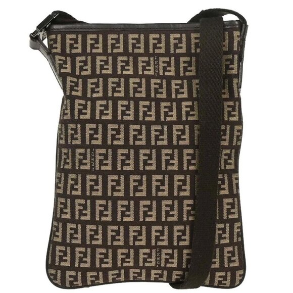 Fendi Brown Zucchino Shoulder Bag - Picture 1 of 11